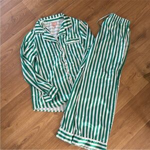 Show Me Your Mumu PJs small green stripes